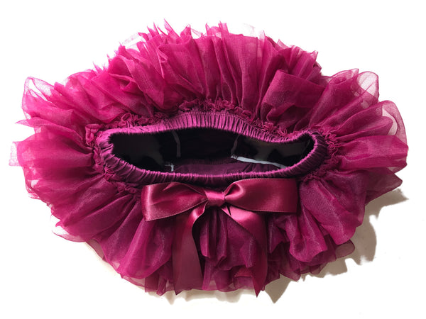 Tutu Ruffle Bloomers - Wine Red