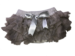 Tutu Ruffle Bloomers - Glitter Grey