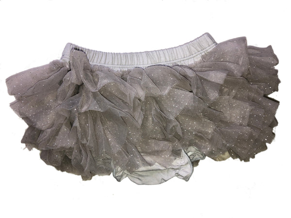 Tutu Ruffle Bloomers - Glitter Grey